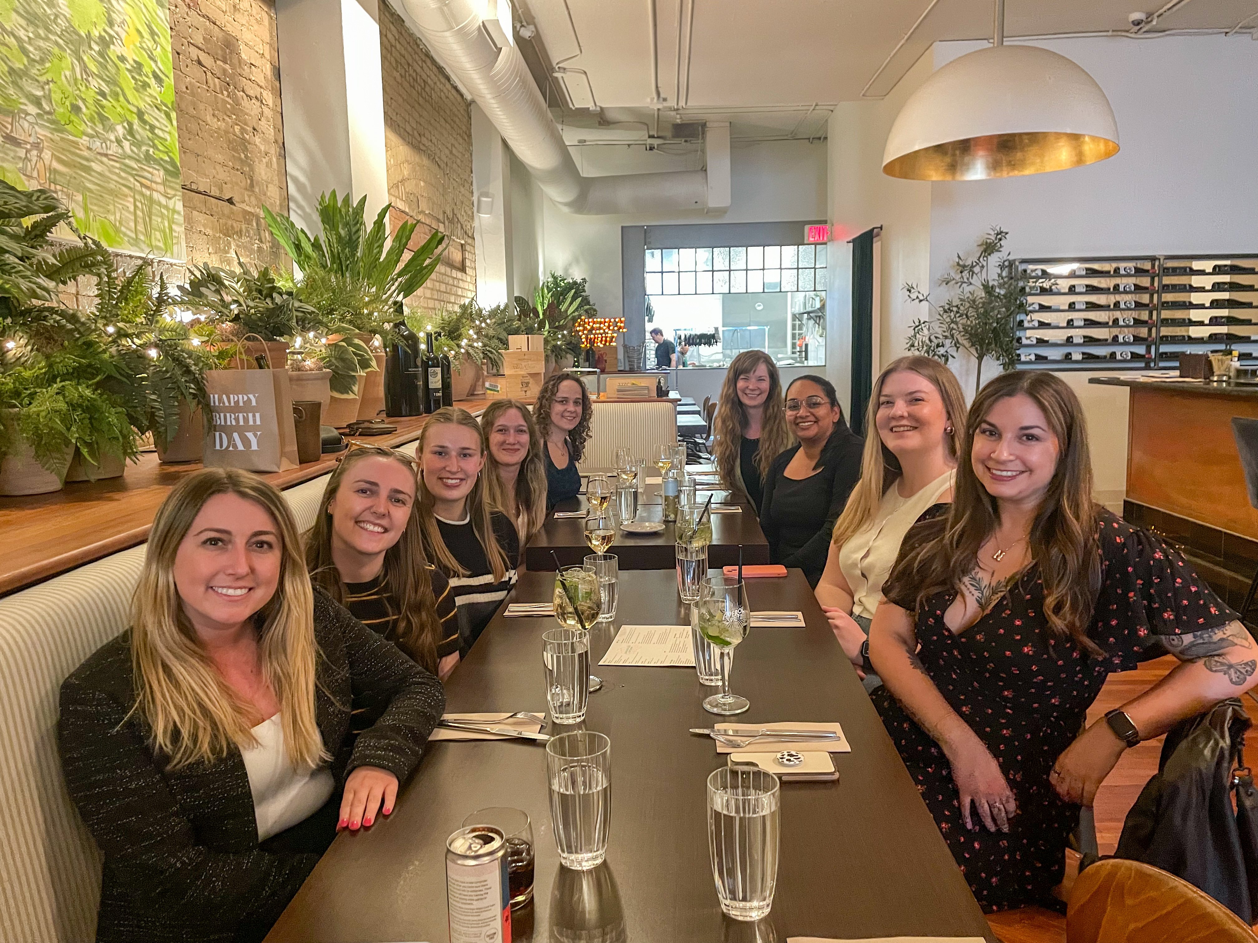 Friends gathered around a table