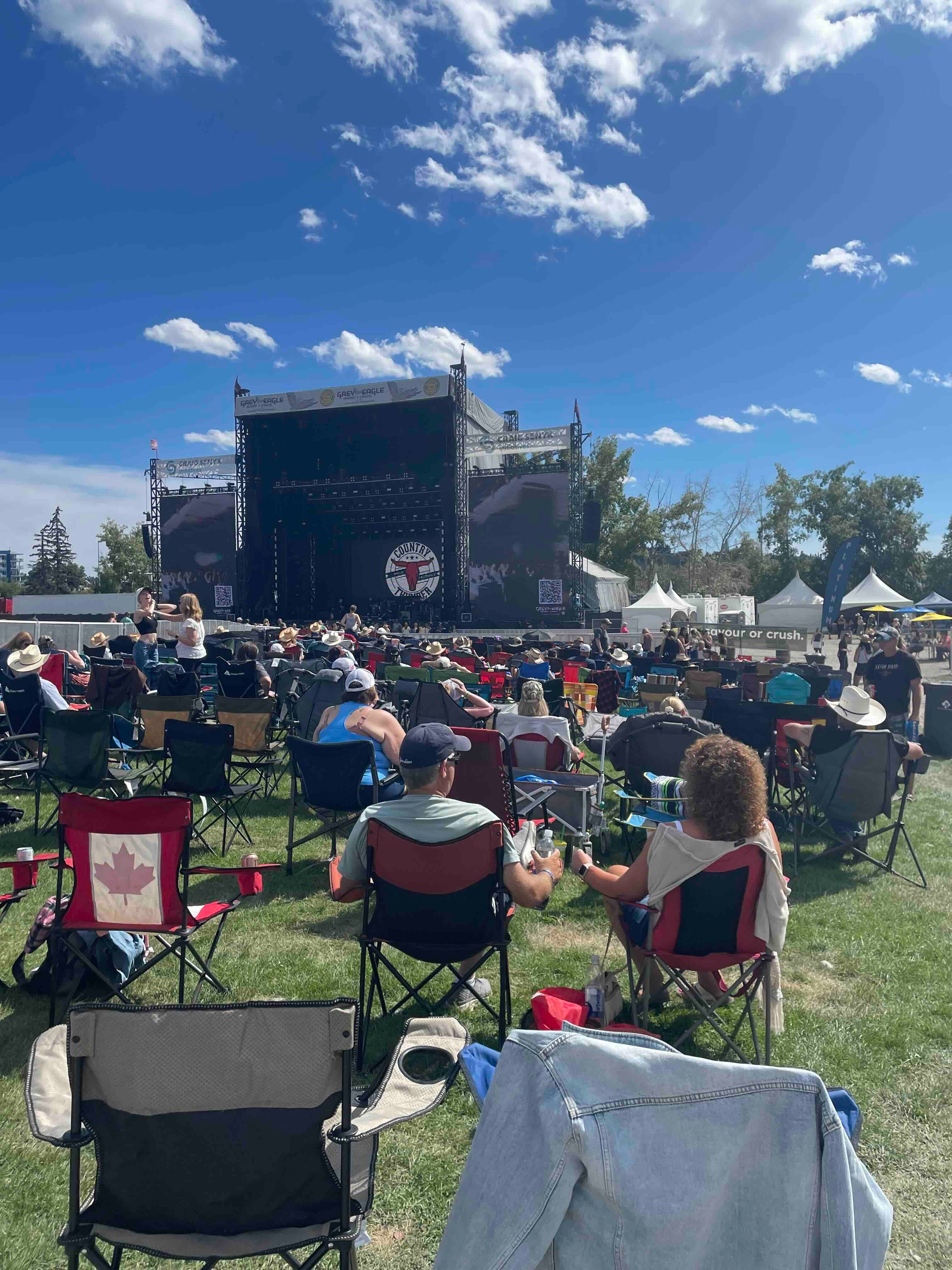 A view of festival chairs at Country Thunder