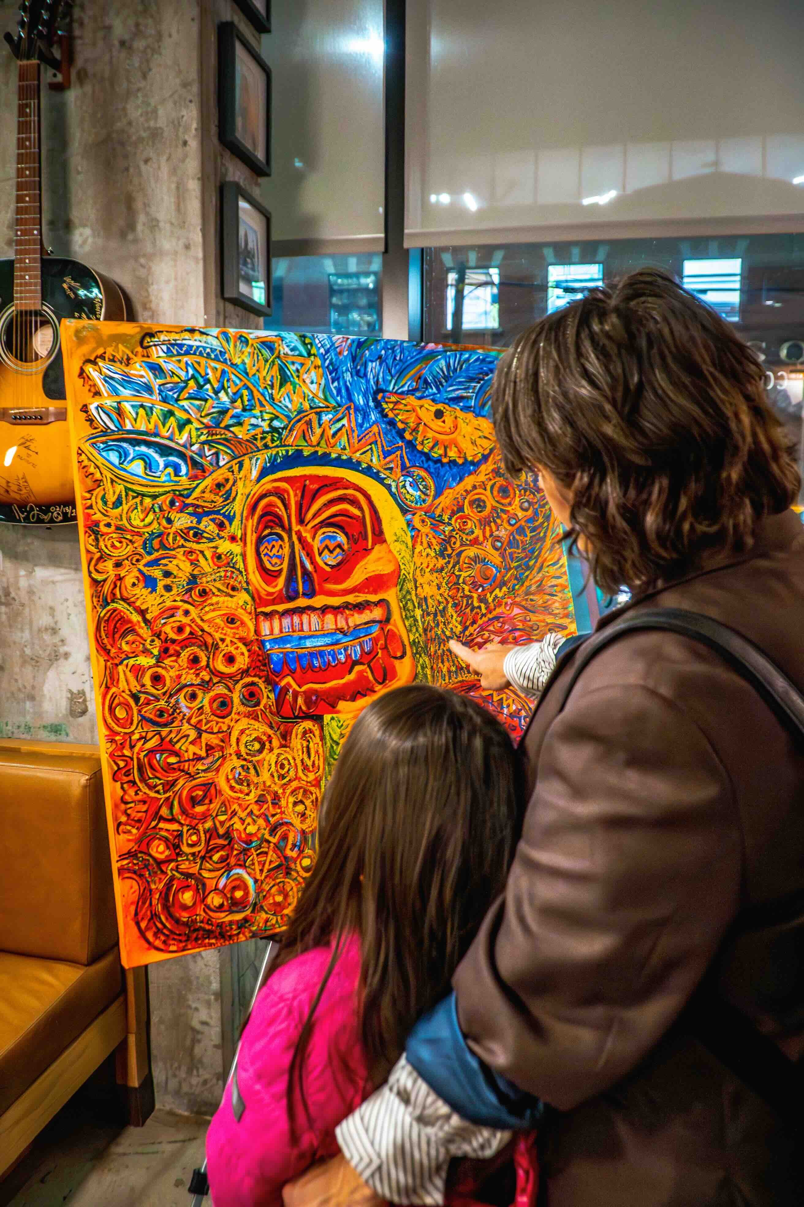 Ercan Tamati Cairns's work, photo by Kiani Evans